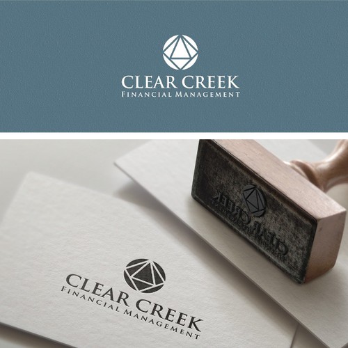 A minimal and modern logo and business card design for financial management company