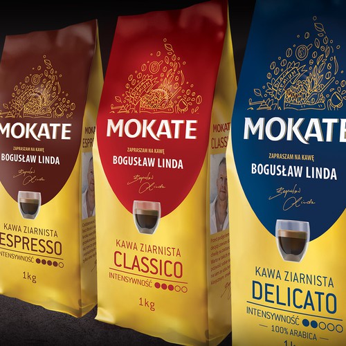 Mokate Coffee beans packaging