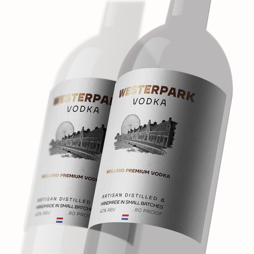 Vodka Bottle Label Design