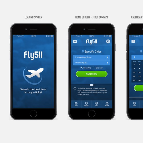 iPhone App Design for FLY511