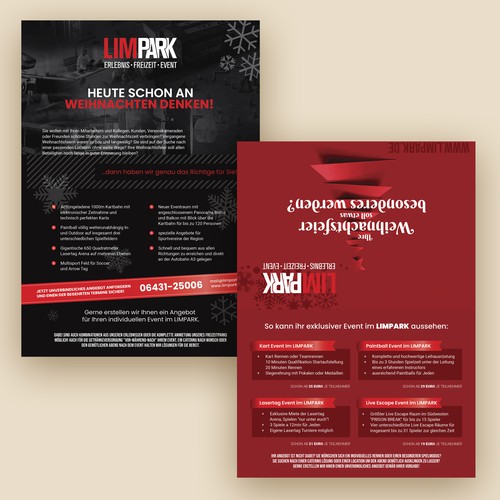 Redesign bestehender Weihnachtsflyer für eine Freizeitanlage