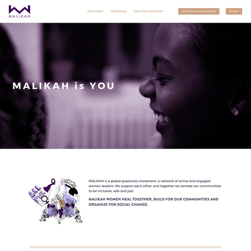 Malikah brand and website