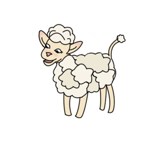 Cute lamb character for logo, web site and sales lit: local food