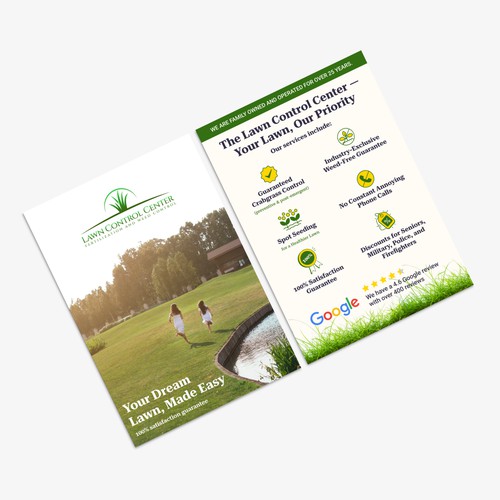 The Lawn Control Center — Direct Mail Postcard Design for Premium Lawn Care Services