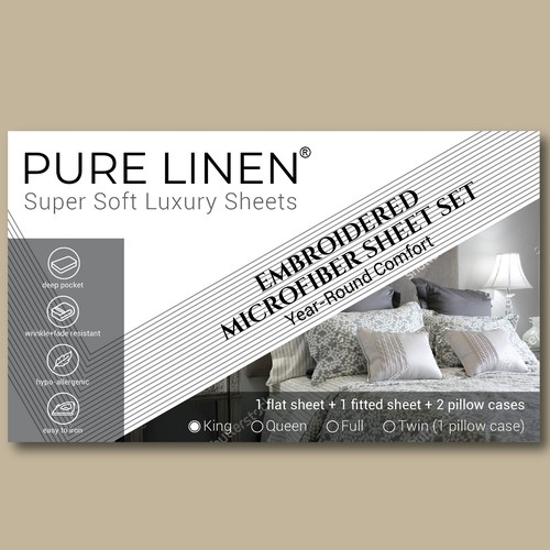 Label design for Bed Sheet box