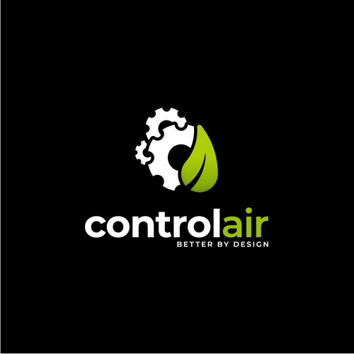Eco friendly logo for air conditioning. 