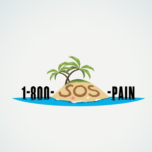 Logo Illustration for 1-800-SOS-PAIN