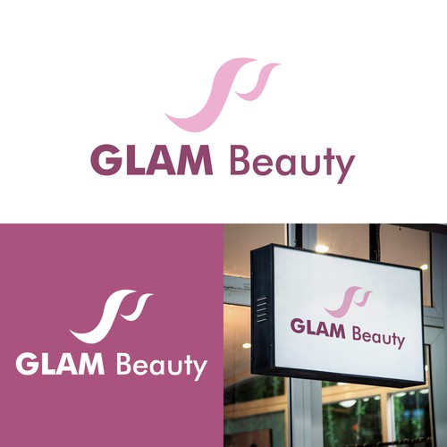 abstract logo mark for GLAM Beauty