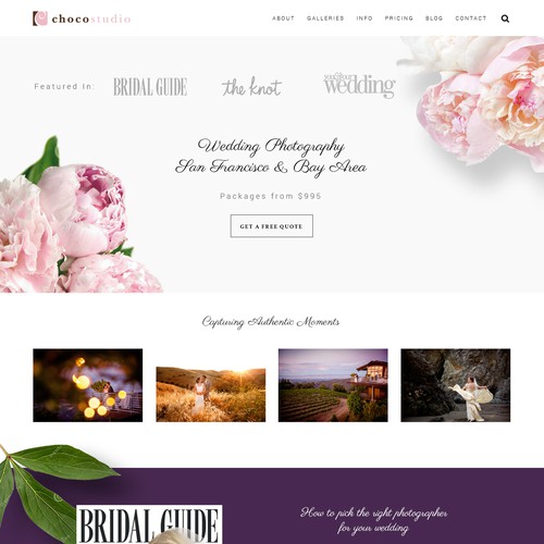 Website Design for San Francisco Wedding Photographers