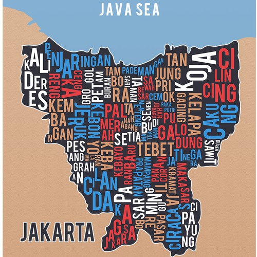 Jakarta Map Illustration