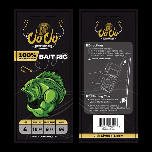 JUJU Fishing Rig Packaging