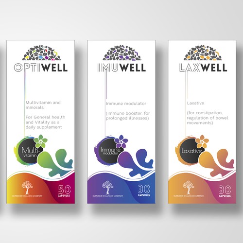 Organic Packaging Design for International Nutriceutical/ Vitamincompany: Superior Wellness