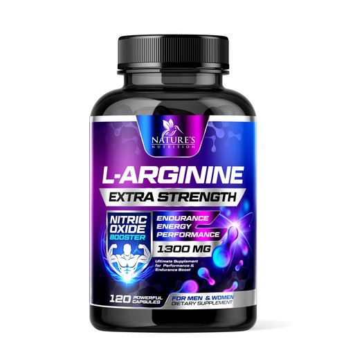 L-Arginine Capsules Label Design