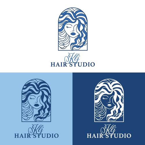 Logo concept for a hair studio