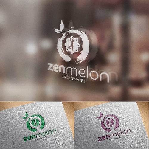 zen melon logo concept