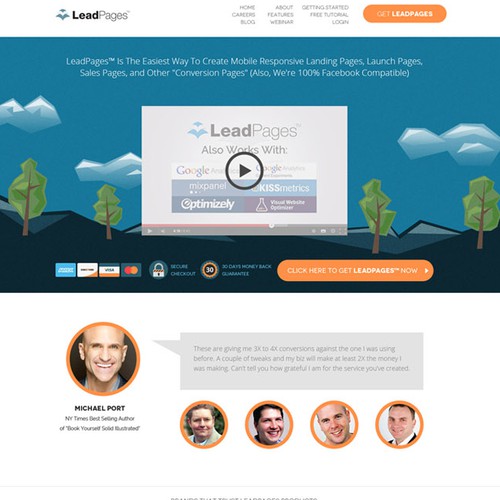 Web design of Lead Pages