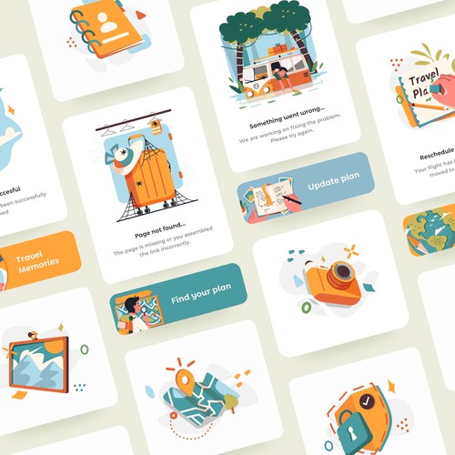 Travel App Illustration Pack