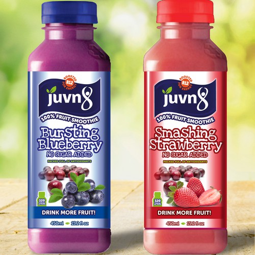 Bottle wrap for a fruit smoothie - Juvn8