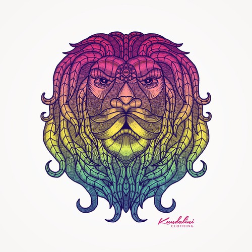 Mystic Psychedelic Lion