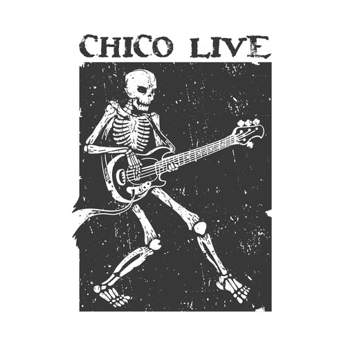 Edgy Illustrative Logo for Chico Live