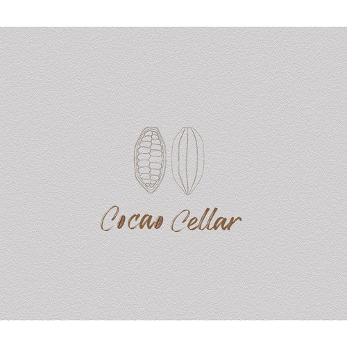 Bold logo for a dark chocolate seller .
