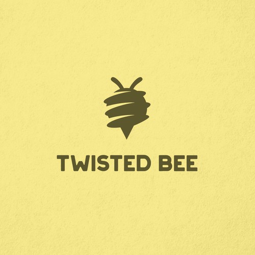 Unique bee logo for a 100% organic hemp wick brand