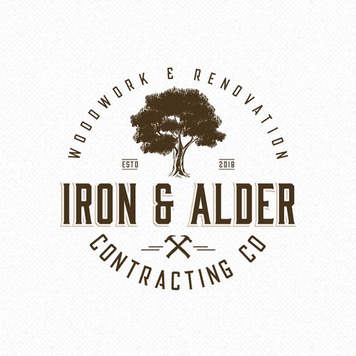 Vintage, classic logo for rustic construction company
