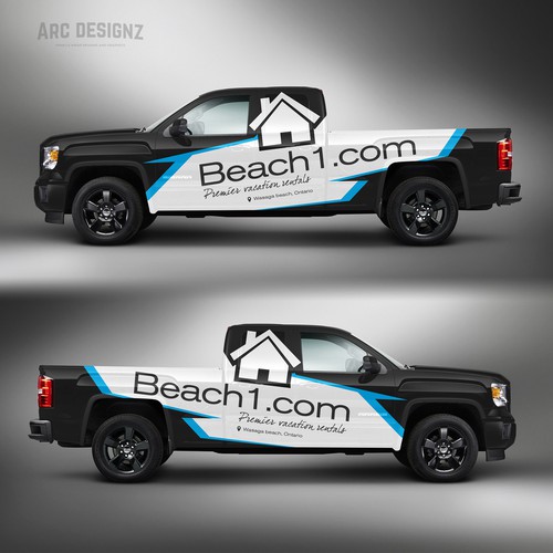 Truck wrap for beach1.com