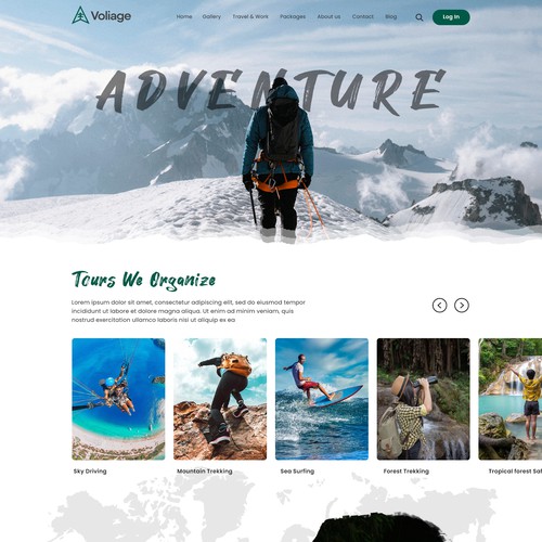 Adventure Tours Website Homepage
