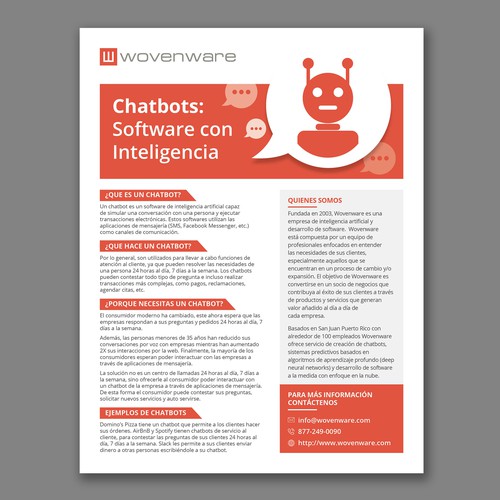 Chatbots Marketing Leaflet