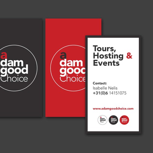Series of Logo & BC for A Dam Good Choise - Tour, host. & Event.
