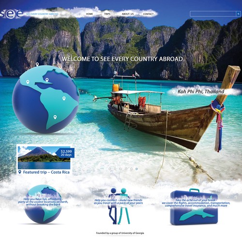 See Every Country Abroad ("SEC Abroad") needs a new website design