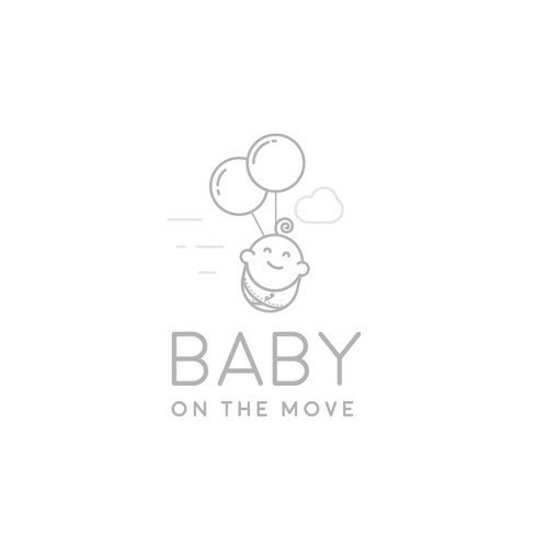 Modern and stylish logo for a brand of baby products.