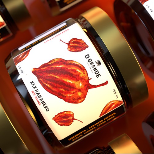 XXX Habanero Hot Sauce Label