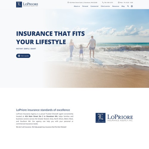 Design for insurance company