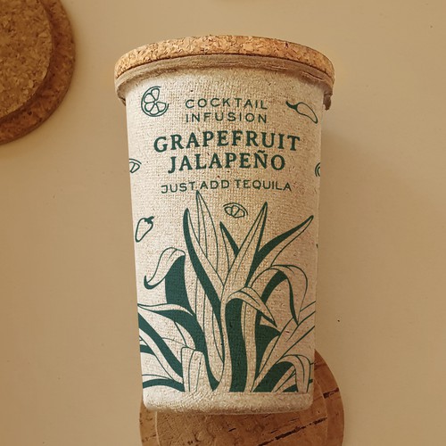 Label for Grapefruit cocktail infusion