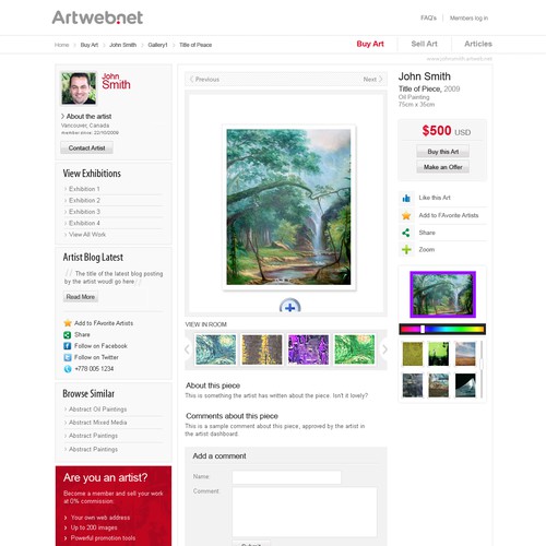 Global Art Portal: New, Clean, Contemporary Design Needed!