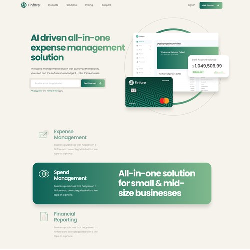 Finfare Website Design - Concept