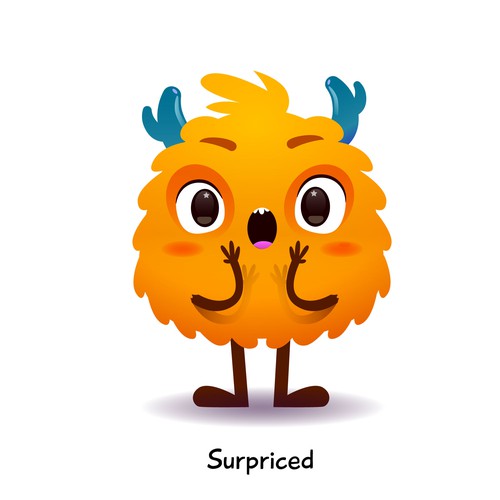 Surpriced Monster character
