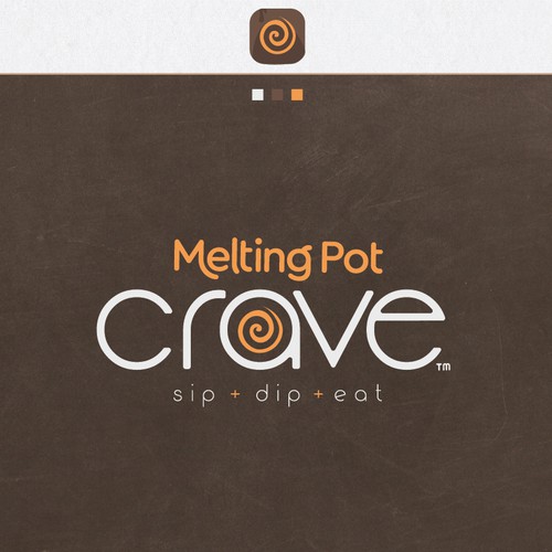 sleek contemporay logo design for melting pot