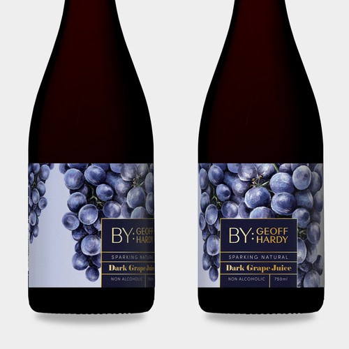 Grape Juice-Illustrated Label Design 