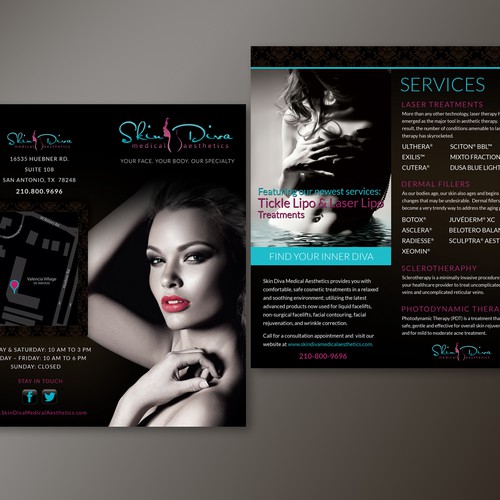 Brochure for Skin Diva