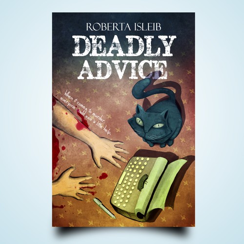 create an ebook cover for DEADLY ADVICE, a mystery