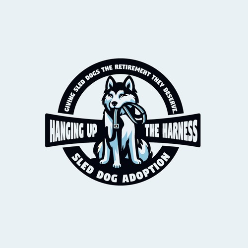A logo for a dog adoption organization