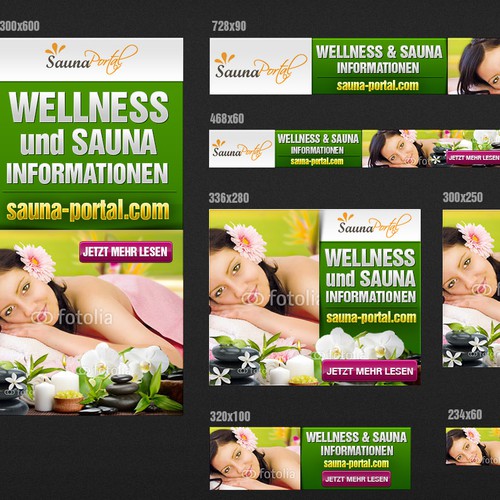 Banner für Sauna und Wellness Portal