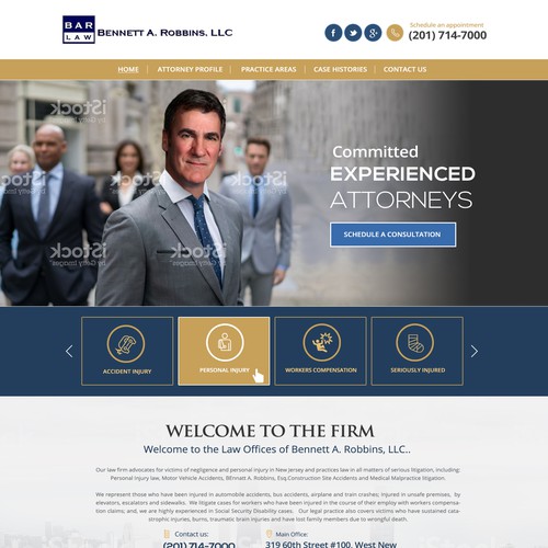 Home Page Design for a Law Firm.