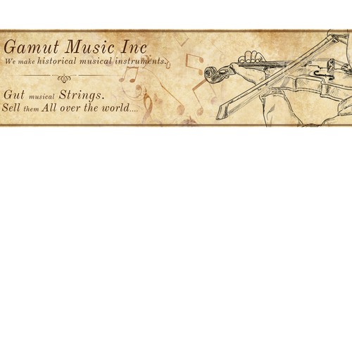 Website/Facebook Banner ad to sell gut musical strings