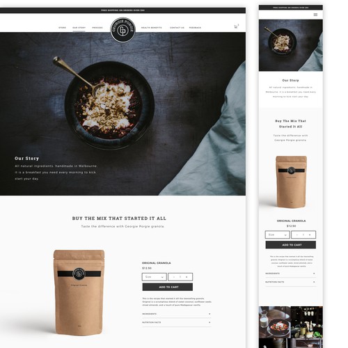 Granola Website Design