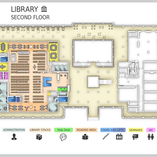 Digital Library Floor Plan 