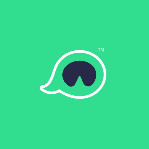 Fun logo for a social mobile app.